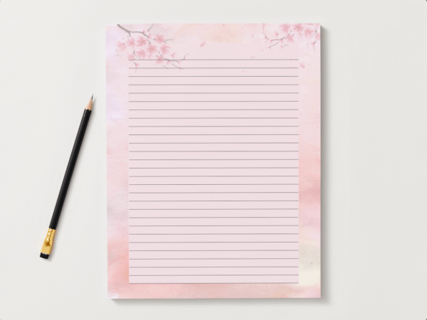 cherry-blossoms-notepad-lined