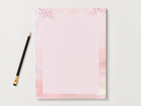 cherry-blossoms-notepad-plain
